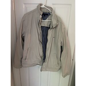 Tommy Hilfiger Embroidered Logo Beige‎ Zip Up Jacket Xxl